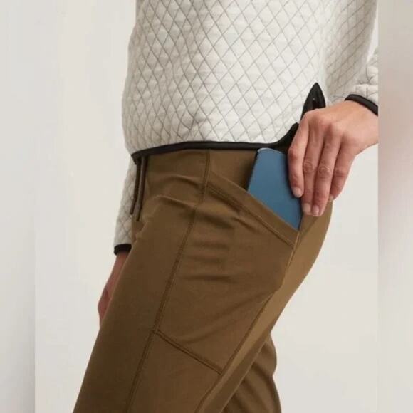 Marine Layer Slim Sport Jogger Pants Rib Drawstring Waist Olive Green NWT Small - Picture 3 of 9